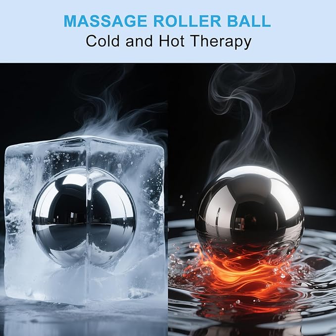 iECO Cryosphere Cold Massage Roller Ball – Ice Cold and Hot for Deep Tissue and Sore Muscle Relief of Stiffness and Stress, Body, Neck, Back, Foot, Plantar Fasciitis, Gifts for Him-FlexoryFit