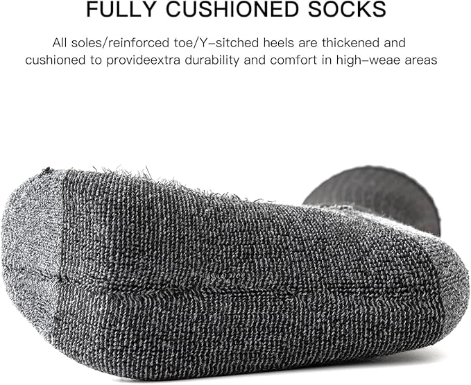 JOYNÉE 8 Pairs Mens Breathable Athletic Crew Socks Arch Support Cushioned Socks for Hiking Sports Running,Sock Size:10-13-FlexoryFit