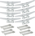 6/8/10/12/14 inch Dock Cleats With Bolts,Hot Dipped Galvanized Cast Iron Boat Cleats,Rope Cleat Boat Dock Cleats for Boat Docks,Decks,Piers for Tying up Boats,Marine Decor(1,2,4,5,6,8,10,12 Pack)