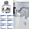 7Pcs Sink Water Filter with Filter Elements Set, Universal Sink Faucet Filter 360°Rotating, Sink Faucet Filter Removes Fluoride Hard Water, Tap Water Filter for Home Kitchen Sink