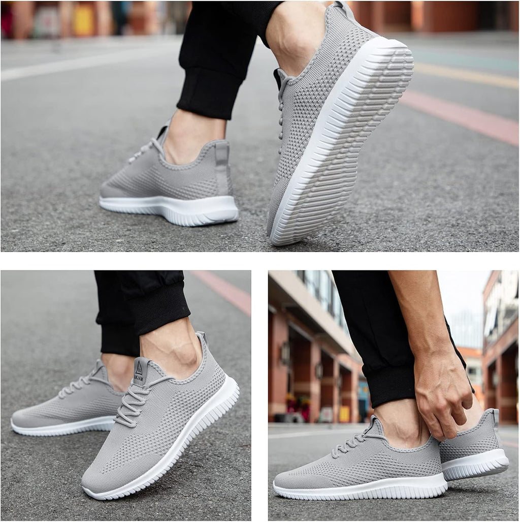 VAMJAM Men's Running Shoes Ultra Lightweight Breathable Walking Shoes Non Slip Athletic Fashion Sneakers Mesh Workout Casual Sports Shoes