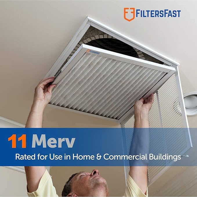 Filters Fast Compatible Replacement for Honeywell 20x20x5 Air Filter MERV 11 FC100A1011 Pleated AC Furnace, Actual Size: 19.75 x 19.875 x 4.375, 2-Pack
