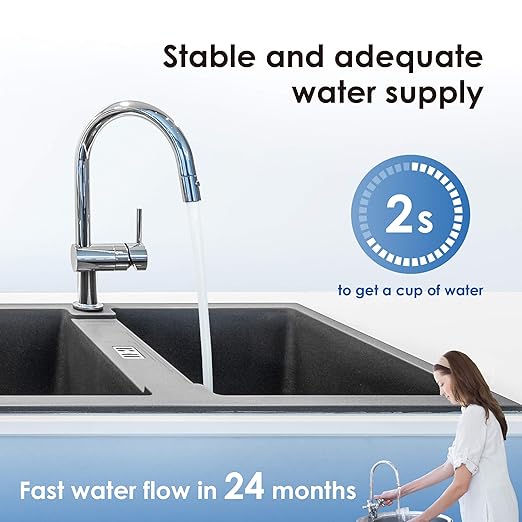 Waterdrop Under Sink Water Filter, Under Sink Water Filtration System, 2 Years or 16K Gallons, 0.01 Micron Ultra Filtration for Baçtёria Reduction, Reduces Lead, Chlorine