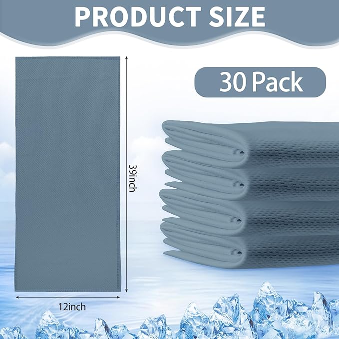 Honoson Cooling Towel Bulk - Neck & Face Cool Chilly Towels Microfiber Breathable Sport Sweat Rag for Gym, Yoga, Travel, Camping, Running, Outdoor-FlexoryFit