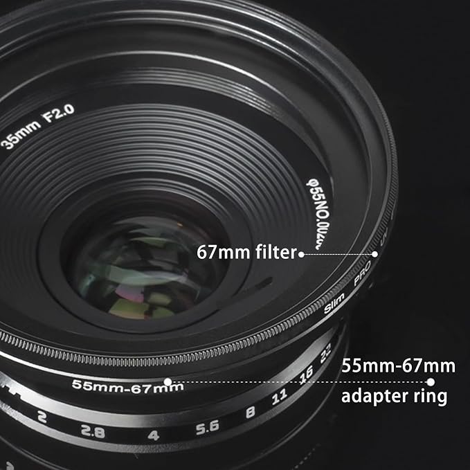 62mm Lens to 55mm Camera Lens Adapter 62mm to 55mm Step Down Ring Adapter Ring - Image 3