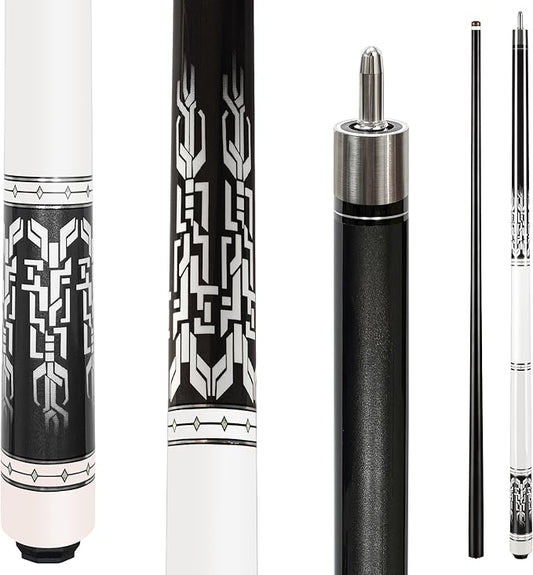 HomeSeason Glass Fiber Pool Cue 58" Professional Pool Stick 12.7mm 4-Layer Tip Low Deflection Cue Stick, 3 * 8/8Joint Pin, Ultra-Smooth, Billiard Cue Sticks-FlexoryFit