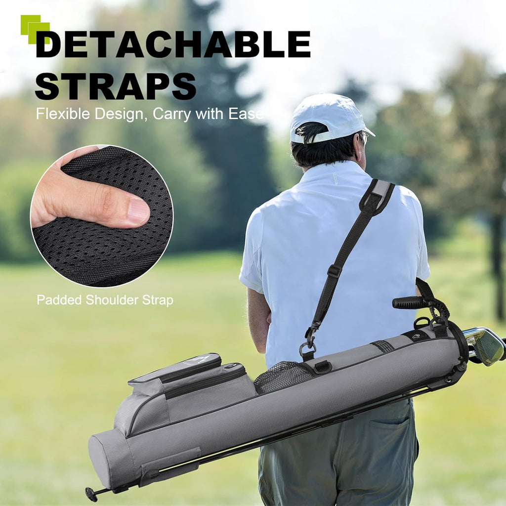 Golf Lightweight Stand Carry Bag– Easy to Carry and Durable Pitch n Putt Golf Bag for The Driving Range, Par 3 and Executive Courses–31.5 inches Tall