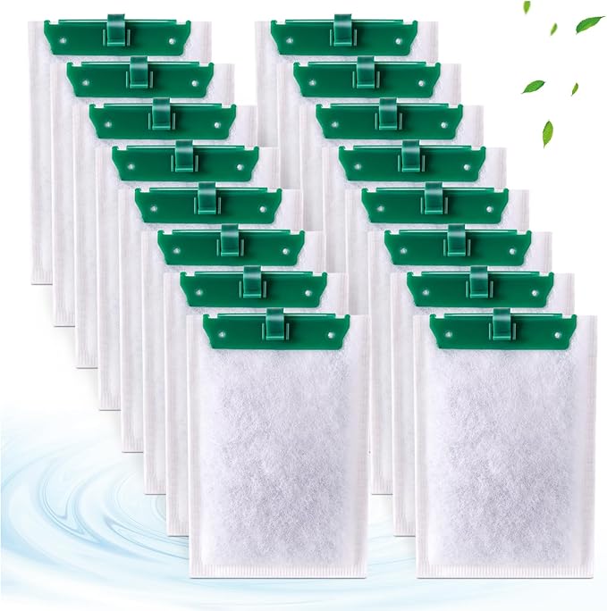 16-Count Medium Filter Cartridges Compatible with Tetra Whisper Bio-Bag Filters Medium Replacement Filter Cartridges for Whisper ReptoFilter and 10i IQ10 PF10 Power Filters -Ready to Use