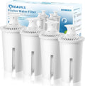 Filter Replacement Compatible with Brita® Water Filter, Pitchers, Water Filter Replacement Compatible with Brita® Classic, OB03, Mavea® 107007 35557, 4 PCS Water Pitcher Filter