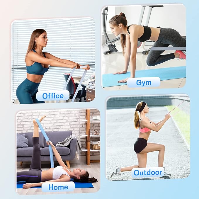 TheFitLife Resistance Exercise Bands for Women - Fabric Workout Bands for Booty, Hip, Glute, Leg, Thigh, Squat, Butt Lift Excersize and Fitness Loop Bands for Home Gym-FlexoryFit