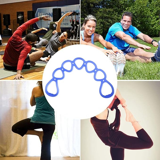 7 Ring Stretch Resistance Exercise Band, BetterJonny Workout Bands Yoga Stretching，Foot, Leg and Arm Exerciser for Home or Fitness Center Workout Walking Exercise-FlexoryFit