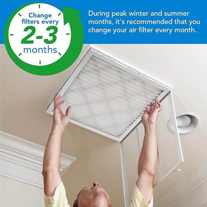 LotFancy 20x20x1 Air Filter MERV 13 Pet Smoke Smog Allergens Defense (6-Pack) Pleated HVAC Furnace Air Filters, Replacement for Home AC & Heating Systems, Actual Size: 19.75" x 19.75" x 0.75"