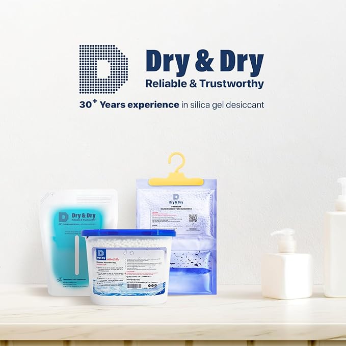 Dry & Dry Moisture Absorbers Refill Beads (4 LBS) - Dehumidifiers for Home Dehumidifier for Basement Dehumidifiers for Bedroom Small Dehumidifiers Dehumidifiers Moisture Absorbers
