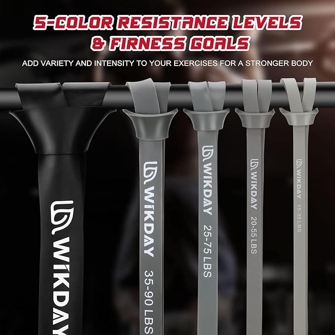 Resistance Bands for Working Out, Exercise Bands, Workout Bands, Pull Up Assistance Bands for Body Stretching Training Physical Therapy Muscle Training for Men & Women-FlexoryFit