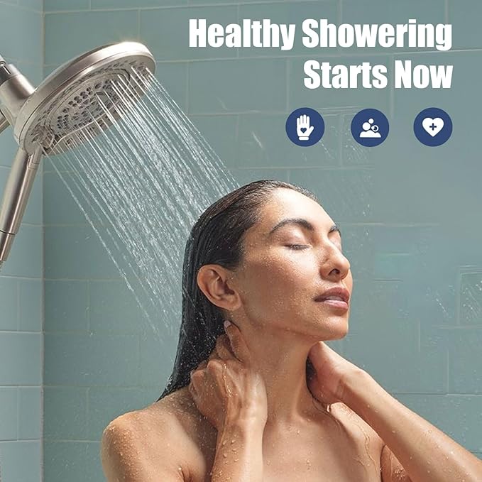 8Pcs Replacement Handheld Shower Head Filters, Compatible with Cobbe Handheld Shower Head, Hard Water Softens Beads - Removes Chlorine - Reduces Itchy - Dry Skin.