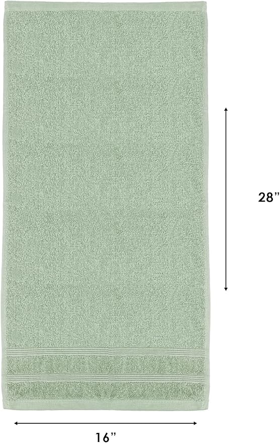 Kaufman - Premium Hand Towels Set for Bathroom, Spa, Gym, and Face Towel 100% Cotton Ring Spun, Ultra Soft Feel and Highly Absorbent Towels (SAGE Green, 36-PK)-FlexoryFit