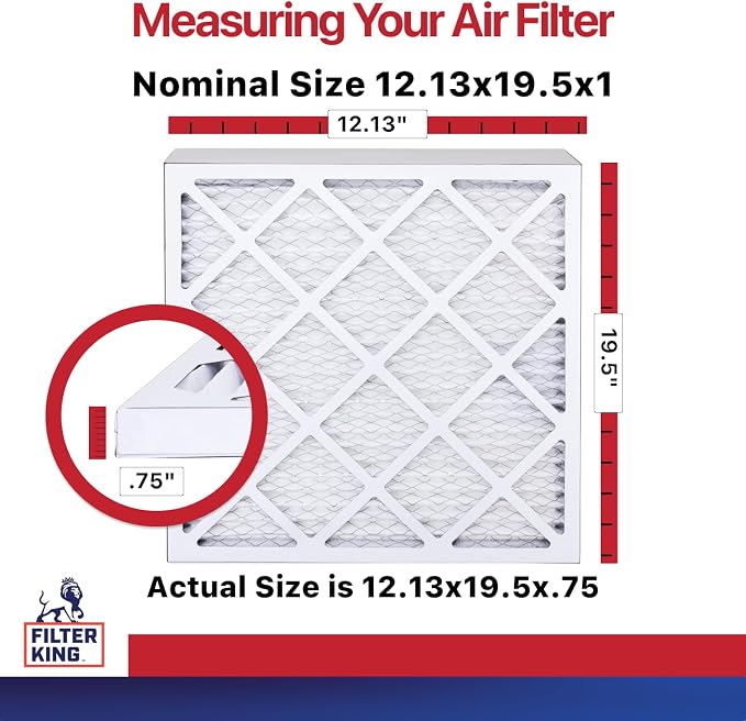 Filter King 12.13x19.5x1 Air Filter | 4-PACK | MERV 11 HVAC Pleated A/C Furnace - Image 2