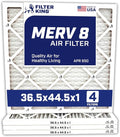 Filter King 36.5x44.5x1 Air Filter | 4-PACK | MERV 8 HVAC Pleated A/C Furnace Filters | MADE IN USA | Actual Size: 36.5 x 44.5 x .75"