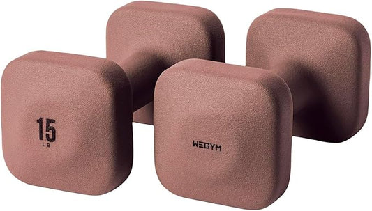 SafeGrip Dumbbells, Anti-Slip, Anti-Roll, Thick Handles, Free Weights, Square Dumbbells for Secure Workouts at Home, Weightlifting, and Personal Training-FlexoryFit