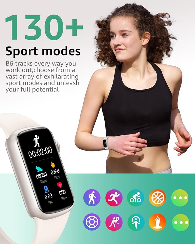 IMFRCHCS Fitness Tracker,Smart Watch with 1.47" Touch Display,137+Sport Modes Fitness Watch with Heart Rate Sleep Monitor, Step Counter,IP68 Waterproof Activity Trackers for Women Men-FlexoryFit