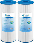 Tier1 Pool & Spa Filter Cartridge 2-pk | Replacement for Jacuzzi J300, J400, 6541-383, Pleatco PJW60TL-OT-F2S, Filbur FC-2715, Unicel 6CH-961, and More | 60 sq ft Pleated Fabric Filter Media