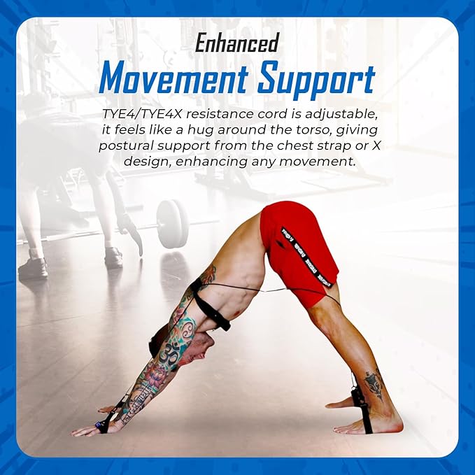 TYE4® and TYE4X™ - Pilates Wearable Resistance/Assistance; Total Body Exercise; Core Strengthening, Portable, Home Gym, Pilates, Yoga, Barre, Posture, Stretching, Balance-FlexoryFit