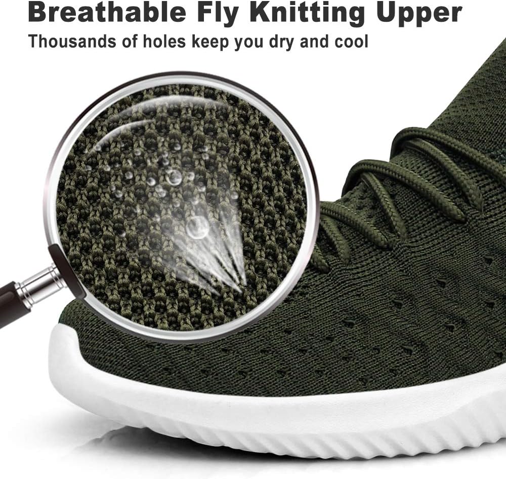 Feethit Mens Slip On Walking Shoes Lightweight Breathable Non Slip Running Shoes Comfortable Fashion Sneakers for Men