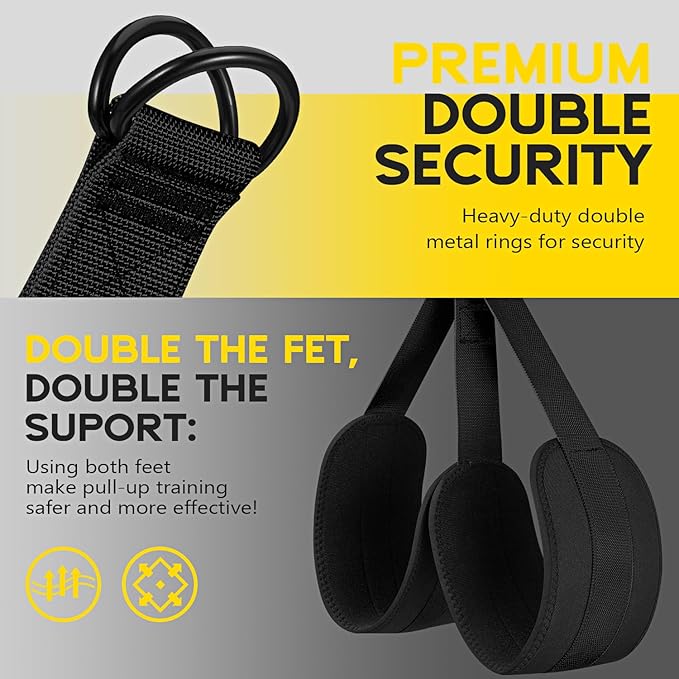 Pull Up Assistance Bands, Adjustable Heavy Duty Resistance Band for Pull Up, 3 Pull Up Bands, Comfortable Fabric Feet/Knee Rest, Assistance Bands for Pull-Up, Home Fitness, Body Stretching-FlexoryFit