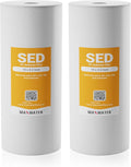 Max Water 10" x 4.5" Whole House Sediment Filter Cartridge Replacement | 1 Micron Melt-Blown Polypropylene Well Water Filter, Compatible with DGD-5005, AP810, WFHD13001B (Pack of 2)