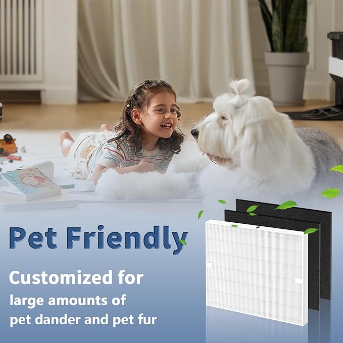 AP-1512HH Replacement Filter for Coway Airmega AP-1512HH and Airmega 200M Series Air Purifiers, Funmit 1 True HEPA Filter and 2 Activated Carbon Pre-Filters, Compared to Part # 3304899