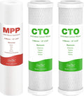 SimPure 1-3 Stage Reverse Osmosis Water Filter Replacement Set, Compatible with APEC Essence & Ultimate Series, Pre-Filter for ROES-50, ROES-PH75, RO-90, RO-PERM & Most 10" Water Filter Systems