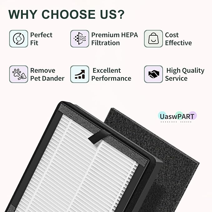 NEA120 Filter Compatible with Eureka Air Puri-Fier NEA120 and Toshiba Air Puri-Fier CAF-W36USW, 4 H13 Grade True HEPA (NEA-F1) Filter and 8 Activate Carbon (NEA-C1) Filters