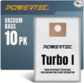 POWERTEC Turbo I, 9-20-27 Fleece Filter Bags 10PK, by POWERTEC