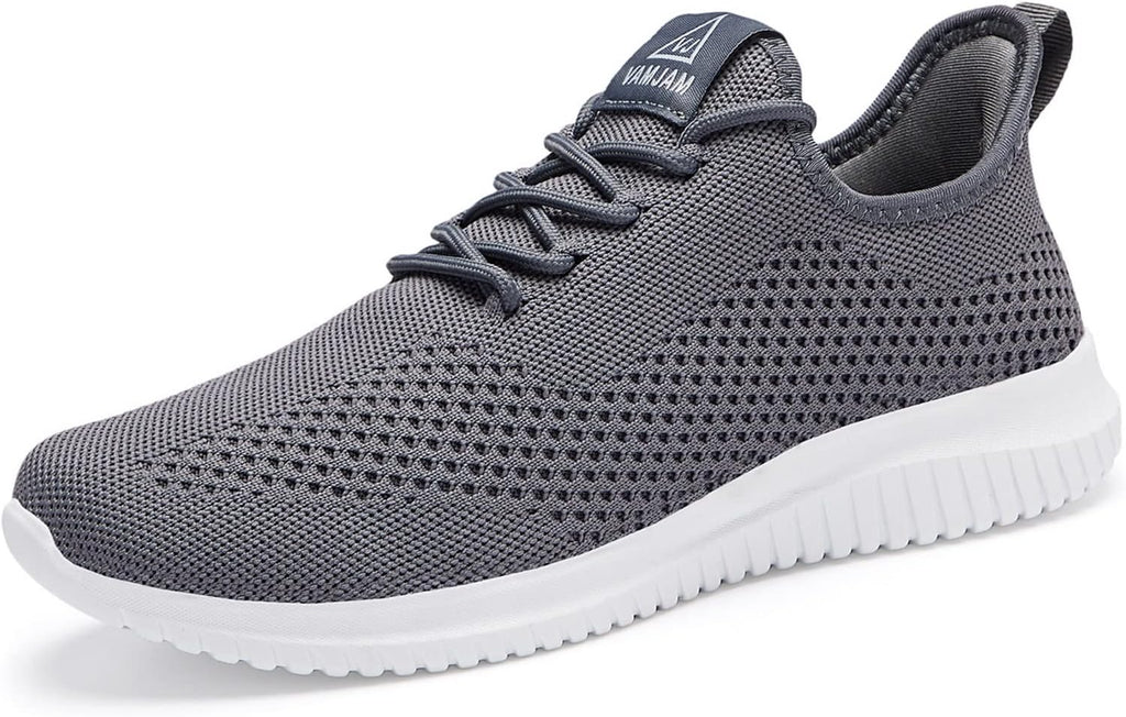 VAMJAM Men's Running Shoes Ultra Lightweight Breathable Walking Shoes Non Slip Athletic Fashion Sneakers Mesh Workout Casual Sports Shoes