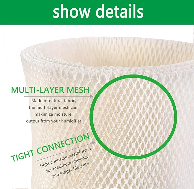 4-Pack Replacement for Emerson MAF2 Moist air Wicking Humidifier Filter Designed to Compatible with Emerson Part # MAF2 & Kenmore Part # 15508, Noma Part #EF2.