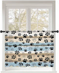 Sheer Curtains 54 Inch Length, Vintage Farmhouse Rustic Wooden Grain Privacy by Unknown