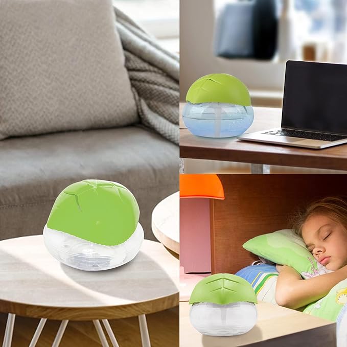 Water-Based Purifier Air Washer, Air Revitalizer & Freshener, Air Fresher with 7 LED Color Changing Light for Rooms (Green)