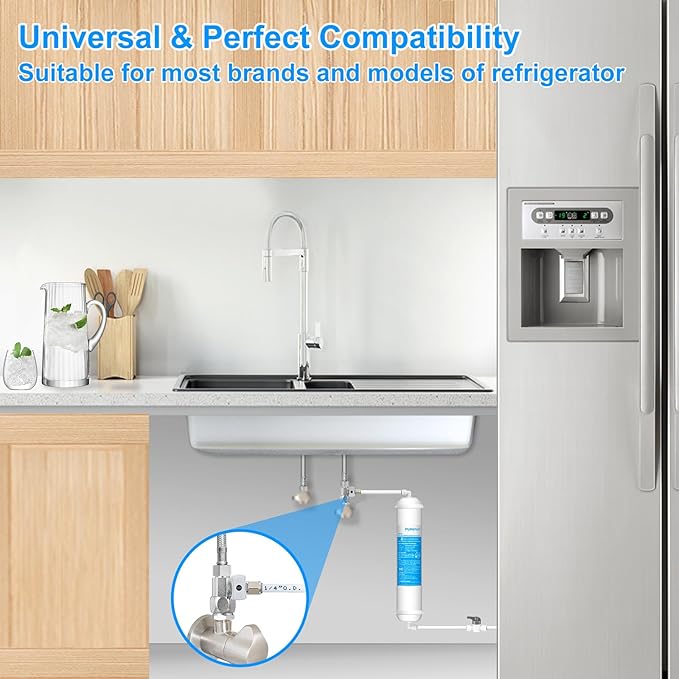 Inline Water Filter Kit for Refrigerator and Ice Maker, 1/4" Quick Connect Post - Image 6