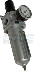 Heavy Duty Compressed AIR Filter Regulator Combo Piggyback, Metal Bowl by THB