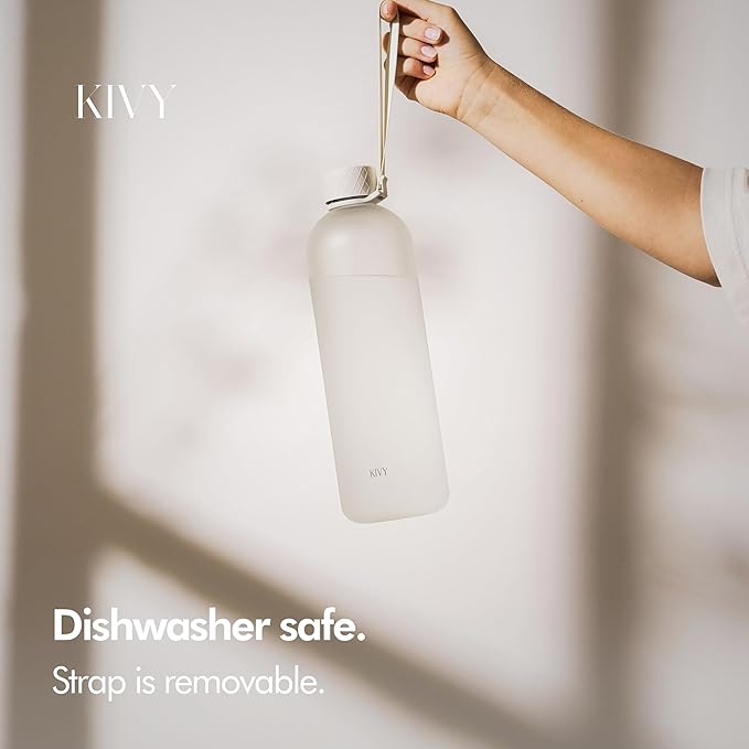 KIVY Slim Water Bottle 50oz [Lightweight & Shatterproof] - Reusable Tritan Water Bottle - Leak Proof Water Bottle for Women & Men - No Spill - Dishwasher Safe - BPA Free-FlexoryFit