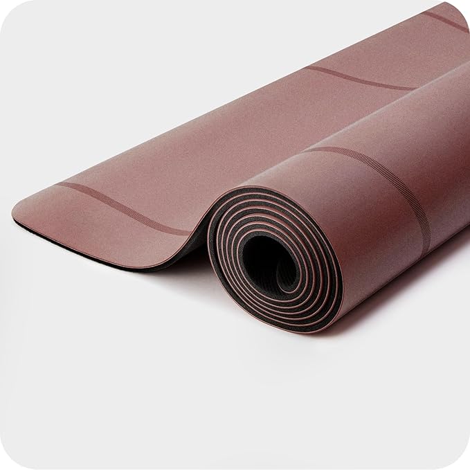 4mm Cushioned Exercise Mat for Yoga & Pilates - Anti Slip, Polyurethane with Suede Top & Carrying Strap-FlexoryFit
