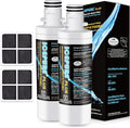 ICEPURE PLUS ADQ747935 NSF 53&42 Certified Replacement for LG LT1000P MDJ64844601, Kenmore Elite 9980, LT1000PC ADQ74793501 LT1000 RWF4700A RWF4700AB Refrigerator Water and LT120F Air Filter,2Combo