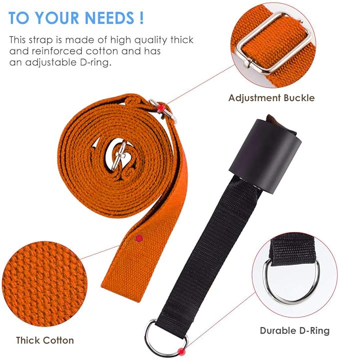 Leg Stretcher, Door Flexibility & Stretching Leg Strap - Great for Ballet Cheer Dance Gymnastics or Any Sport Leg Stretcher Door Flexibility Trainer Premium Stretching Equipment-FlexoryFit
