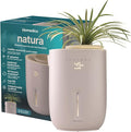 Homedics Natura Ultrasonic Warm & Cool Mist Humidifier, 1.3-Gal for Large Rooms, 60-Hr Runtime, Plant Holder, Programmable Humidity, Auto Shutoff, Nightlight Small Plant Compatible(Plant Not Included)