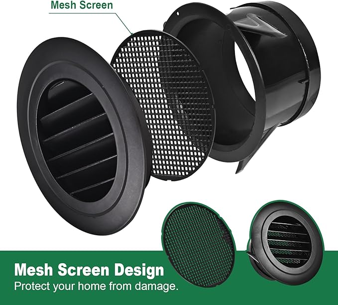 Soffit Vents 6 Inch, Round Exhaust Air Vent Cover - Image 3