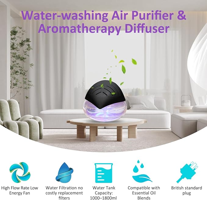 Water Air Purifiers for Home, Air Washer Aroma Diffuser, Air Filter Washer - Image 2
