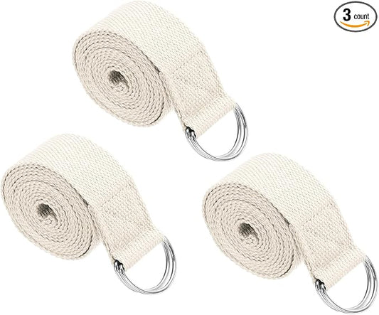 PATIKIL Yoga Strap for Stretching Cotton Yoga Belt with Adjustable Metal D-Ring Buckle Stretch Band for Fitness Pilates-FlexoryFit