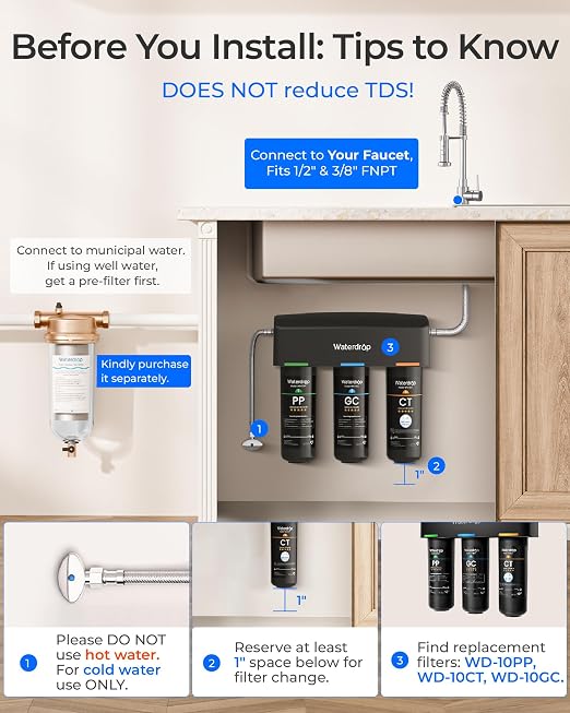 Waterdrop TSA 8 Layer Under Sink Water Filter System, Under Sink Water - Image 7