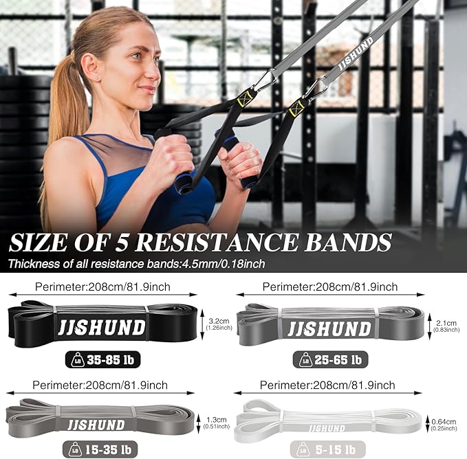 Resistance Bands Set, Pull Up Assistance Bands Pull Up Bands Exercise Bands for Men Women, Workout Bands for Working Out, Muscle Strength Training, Body Stretching-FlexoryFit