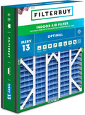 Filterbuy 20x20x5 Air Filter MERV 13 (MPR 1900) Health Defense Replacement (1-Pack), Pleated HVAC AC Furnace Filters for Trion Air Bear 255649-103 & More (Actual Size: 19.63 x 20.63 x 4.88)
